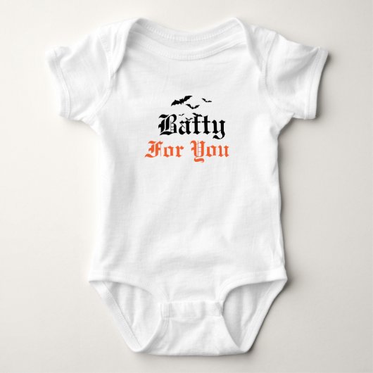 Halloween Batty voor je Baby Creeper Romper (Voorkant)