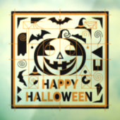 Halloween Bauhaus Pumpkin Raamsticker (Vel 3)