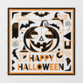 Halloween Bauhaus Pumpkin Raamsticker (Vel)