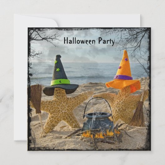 Halloween Beach Party uitnodiging (Voorkant)