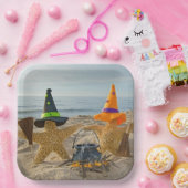 Halloween Beach Zeesterren Heksen Papieren Bordje (Feest)