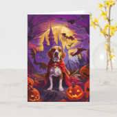 Halloween Beagle Dog Pumpkins eng Kaart (Gele Bloem)