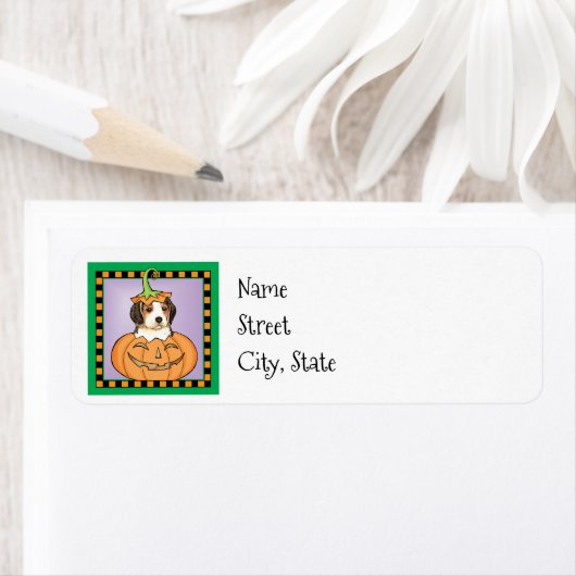 Halloween Beagle Etiket (Insitu)