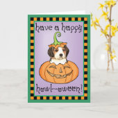 Halloween Beagle Kaart (Gele Bloem)