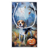 Halloween Beagle met pompoenen eng Klein Cadeauzakje (Achterkant)
