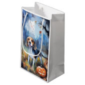 Halloween Beagle met pompoenen eng Klein Cadeauzakje (Achterkant Gekanteld)