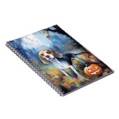 Halloween Beagle met pompoenen eng Notitieboek (Rechterzijde)