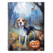 Halloween Beagle met pompoenen eng Notitieboek (Voorkant)