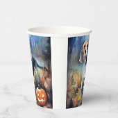 Halloween Beagle met pompoenen eng Papieren Bekers (Rechts)