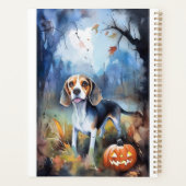 Halloween Beagle met pompoenen eng Planner (Achterkant)