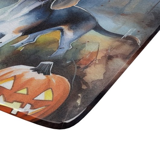 Halloween Beagle met pompoenen eng Snijplank (Hoek)