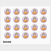 Halloween Beagle Ronde Sticker (Vel)