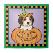 Halloween Beagle Tegeltje (Voorkant)