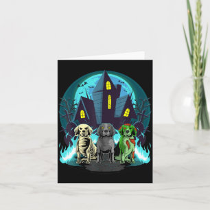 Halloween Beagles Zombie Skelet Zwarte Beagle Hond Kaart