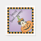 Halloween Bearded Collie Napkins Servet (Voorkant)
