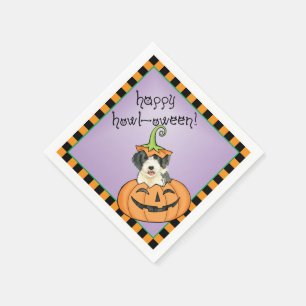 Halloween Bearded Collie Napkins Servet