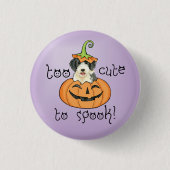Halloween Beardie Ronde Button 3,2 Cm (Voorkant)