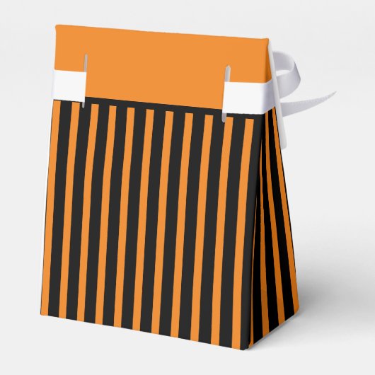 Halloween Bedankt: Black / Oranje Stripes Witch Bedankdoosjes (Achterkant)