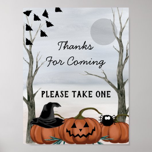 Halloween Bedankt voor koming, halloween party Poster (Voorkant)
