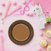 Halloween Bedrukte Victoriaanse Oranje Zwarte Dama Papieren Bordje (Feest)