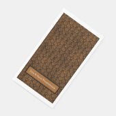 Halloween Bedrukte Victoriaanse Oranje Zwarte Dama Servet (Hoek)