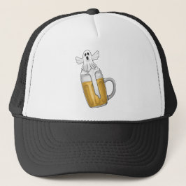 Halloween Beer Ghost Trucker Pet