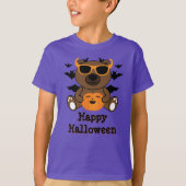 Halloween beer pompoen Koel schattig personalisere T-shirt (Voorkant)