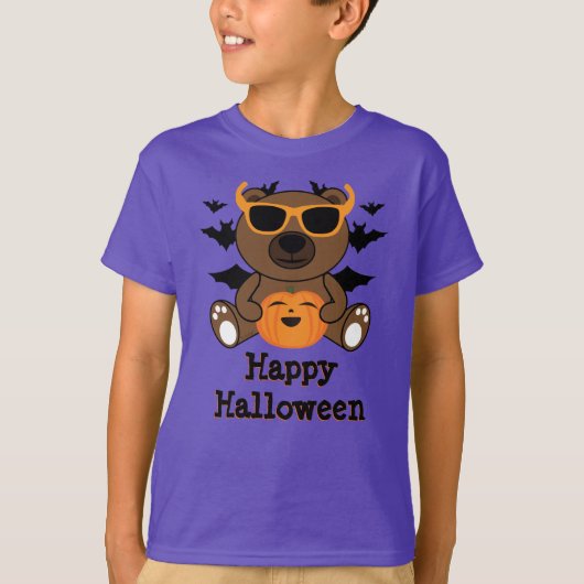 Halloween beer pompoen Koel schattig personalisere T-shirt (Voorkant)