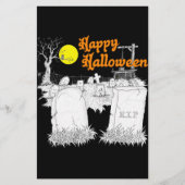 halloween begraafplaats briefpapier (Voorkant)