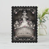 Halloween begraafplaats liefde "samen met" bruilof kaart (Staand voorkant)