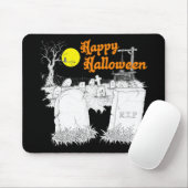 halloween begraafplaats muismat (Met muis)