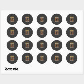 Halloween Begraafplaats Ondeugendheid Ronde Sticker (Vel)