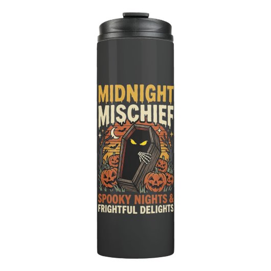 Halloween Begraafplaats Ondeugendheid Thermosbeker (Voorkant)