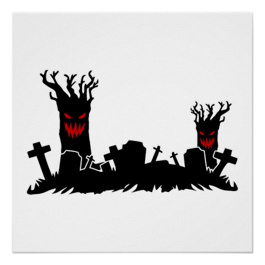 Halloween Begraafplaats Perfect Poster (Voorkant)