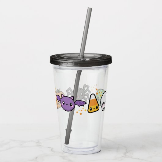 Halloween-behandelingen Acryl Drinkbeker (Achterkant)