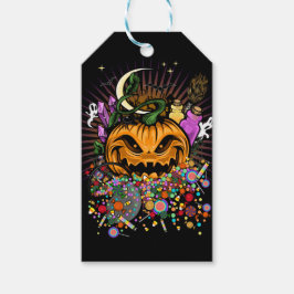 Halloween-behandelingen Cadeaulabel