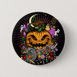 Halloween-behandelingen Ronde Button 5,7 Cm