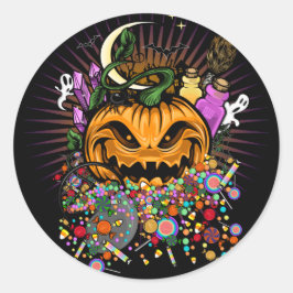 Halloween-behandelingen Ronde Sticker