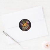 Halloween-behandelingen Ronde Sticker (Envelop)