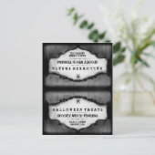 Halloween-behandelingen Voedseltentaart - grijs &  Briefkaart (Staand voorkant)