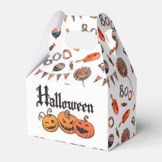 Halloween-behandelingen voor Vor Box Bedankdoosjes (Achterkant)