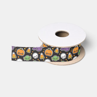 Halloween-behandelingspatroon Satijnen Lint