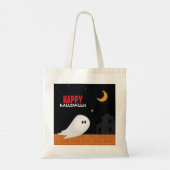 Halloween behandelt cartoon geesten in canvas tas (Achterkant)