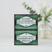 Halloween behandelt een voedseltentenkaart - groen briefkaart (Staand voorkant)