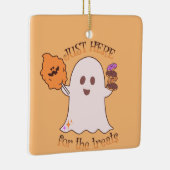 Halloween behandelt Ghost en Sweets Party Keramisch Ornament (Rechts)