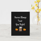 Halloween behandelt voor Verpleegsters Kaart (Gele Bloem)