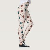 Halloween Beige Rood Minimaal Patroon Leggings (Rechts)