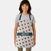 Halloween Beige Rood Minimaal Patroon Schort (Insitu)