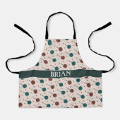 Halloween Beige Rood Minimaal Patroon Schort (Voorkant)