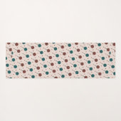 Halloween Beige Rood Minimaal Patroon Yogamat (Achterkant (horizontaal))